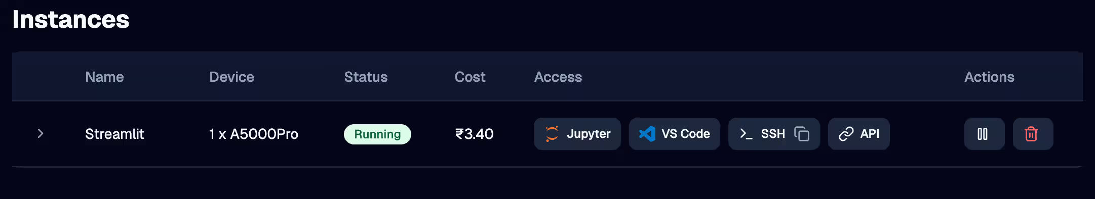 Jarvislabs.ai API endpoint